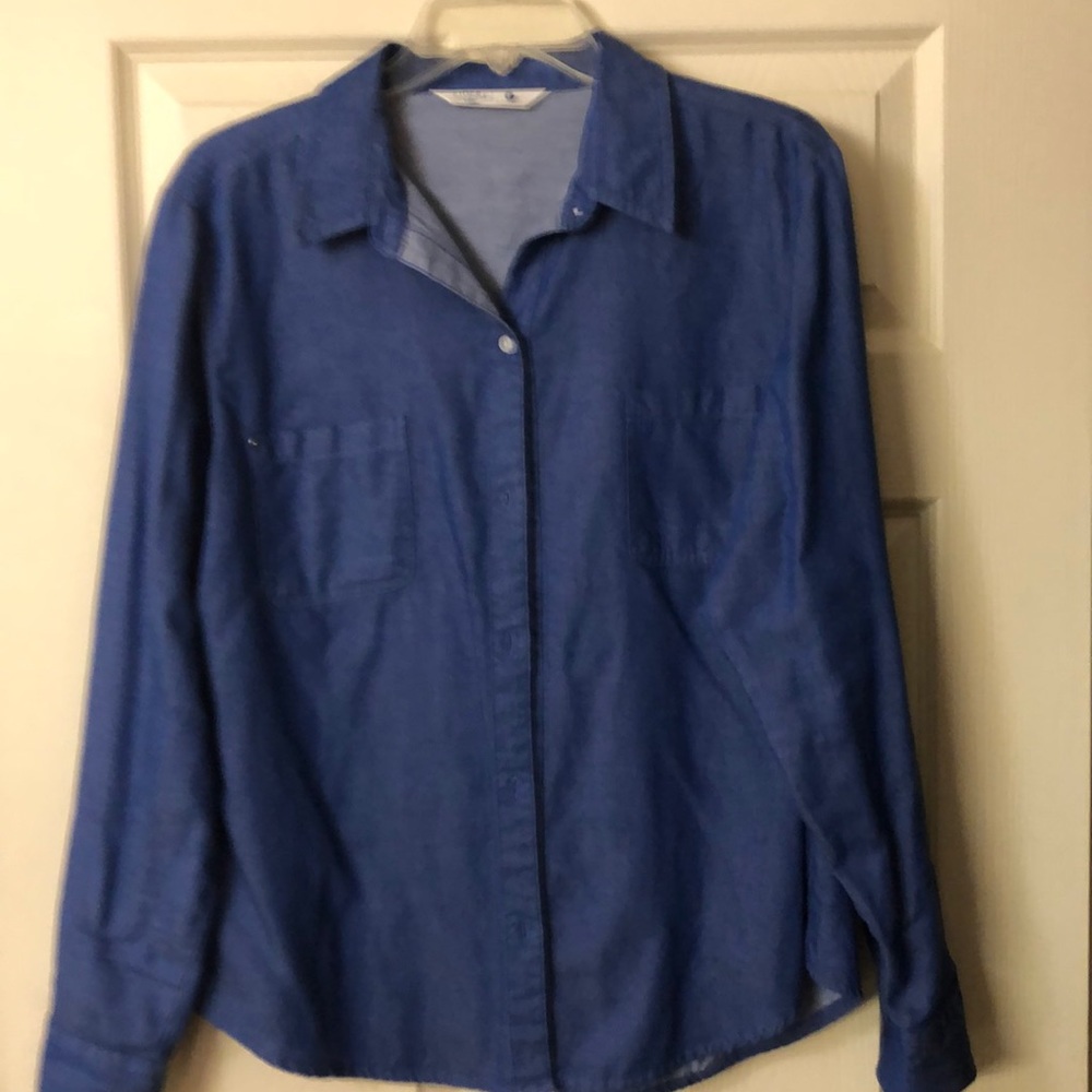Blue soft denim shirt